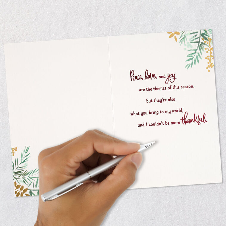 Modern Greenery Christmas Card Signing card image number 7