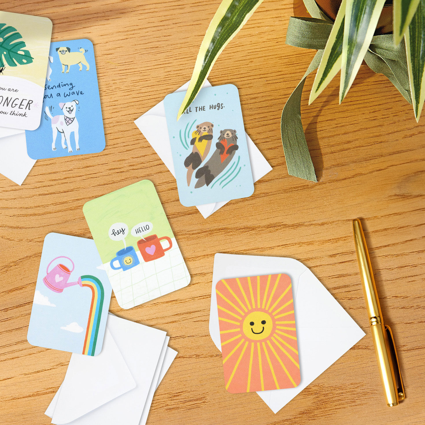 Mini Cheerful Charm Assorted Multi-Occasion Cards, Pack of 6 - Note ...