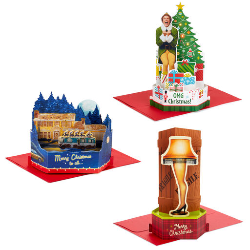 Warner Bros. Christmas Movies 3D Pop-Up Christmas Card Assortment, 