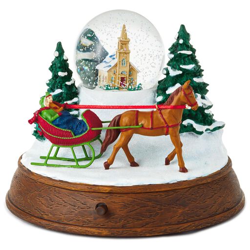 Christmas In Evergreen Sleigh Ride Musical Snow Globe With Light Christmas In Evergreen Sleigh Ride Musical Snow Globe With Light