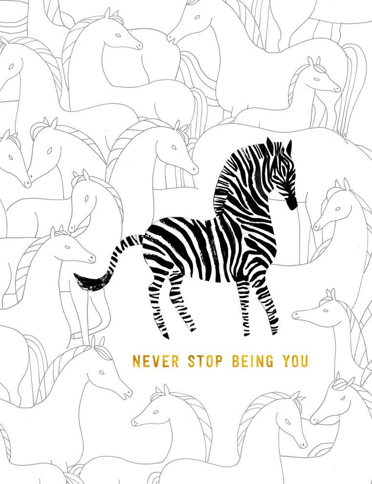 Zebra Be You Birthday Card