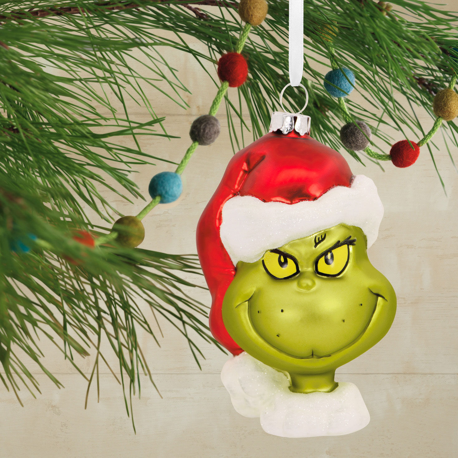 Dr. Seuss's How the Grinch Stole Christmas!&trade; Grinch Blown Glass Hallmark Ornament, , large image number 2