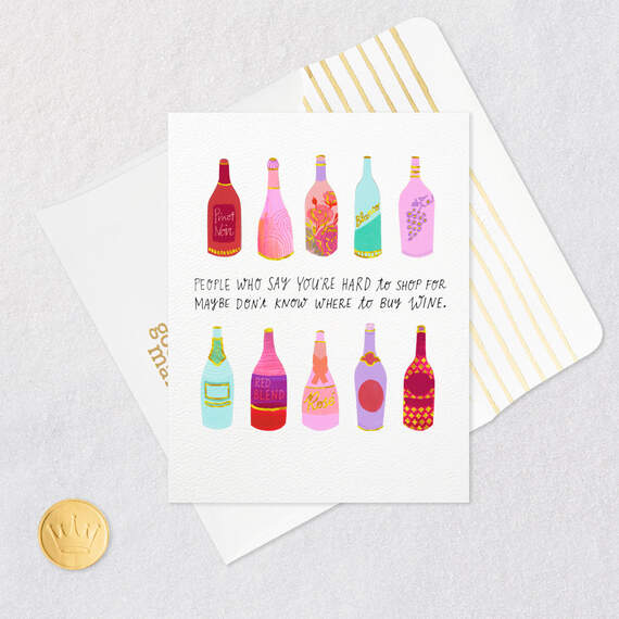 Wine Bottles Funny Birthday Card, , large image number 5