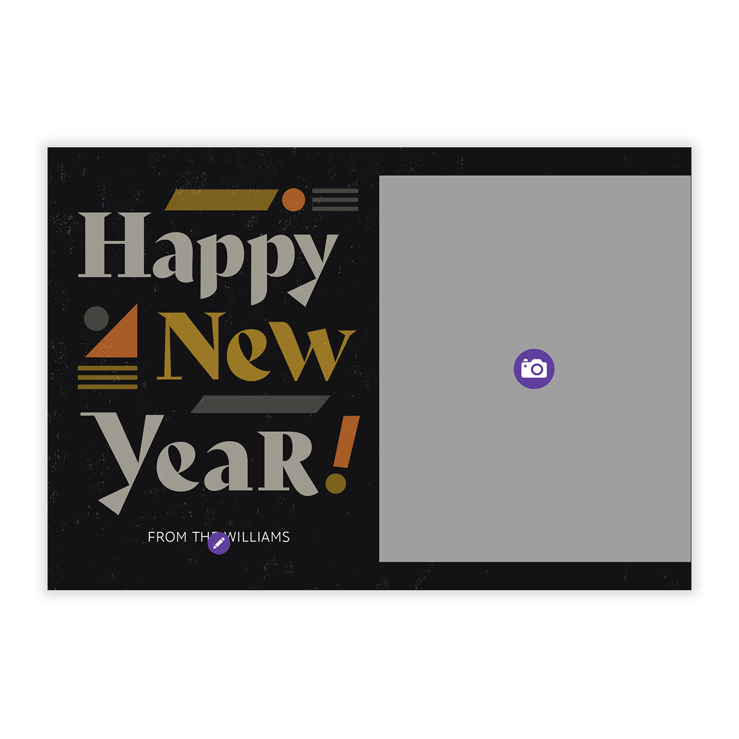 Bold Shapes Flat New Year Photo Card, , large image number 5