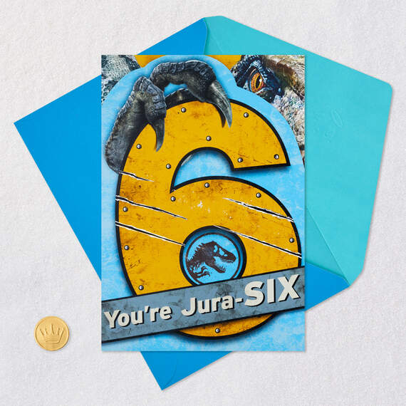 Jurassic World You're Jura-Six Musical 6th Birthday Card, , large image number 5
