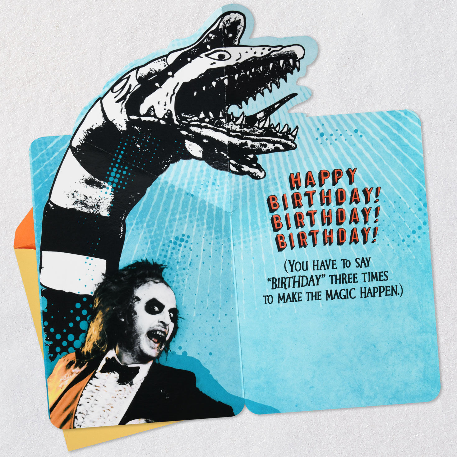 Beetlejuice It's Showtime Pop-Up Birthday Card for only USD 4.99 | Hallmark