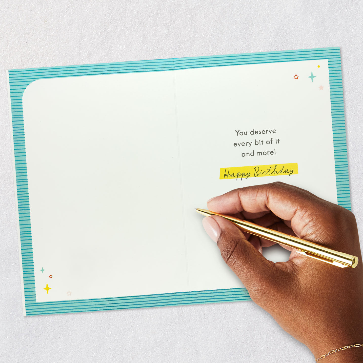 Colorful Stacked Donut Birthday Card signing card image number 6