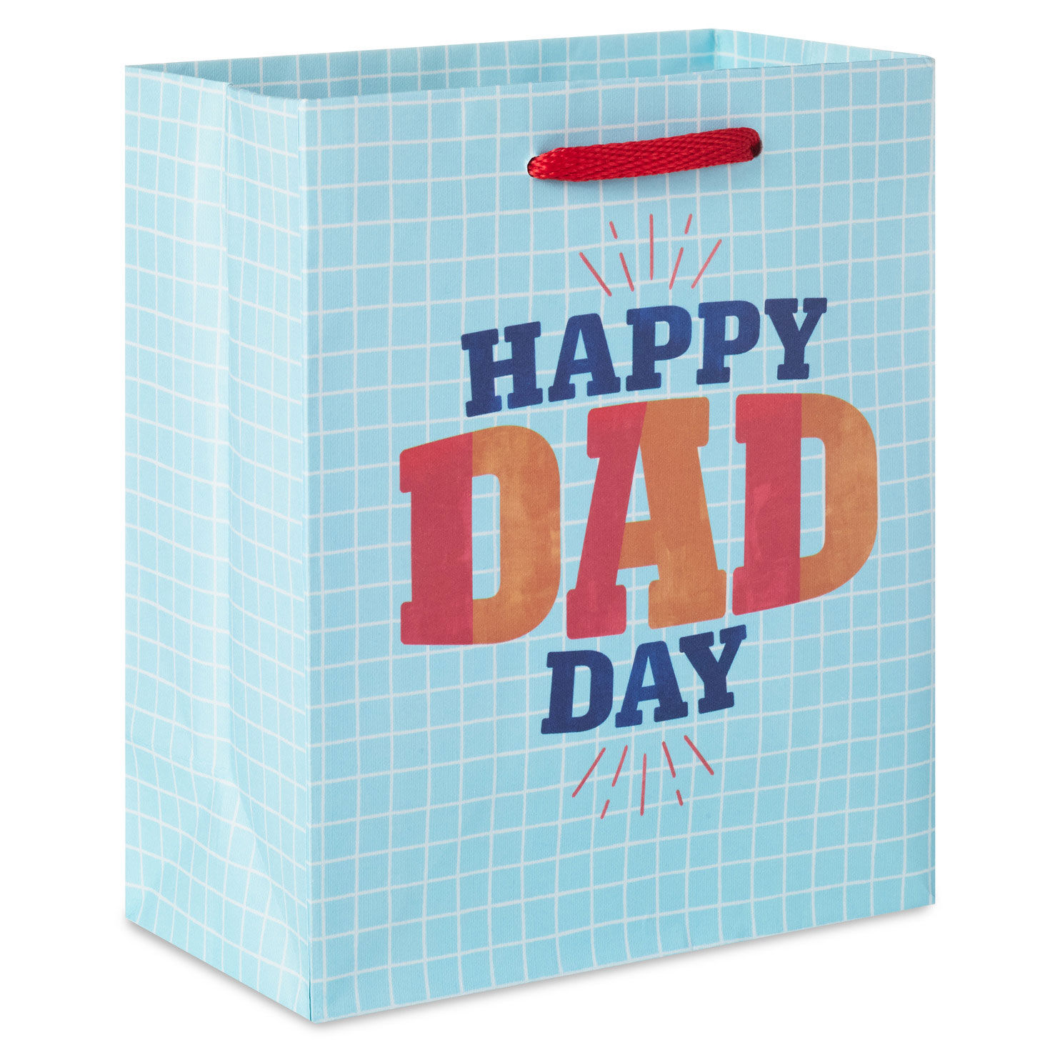 6.5" Happy Dad Day on Blue Small Father's Day Gift Bag
