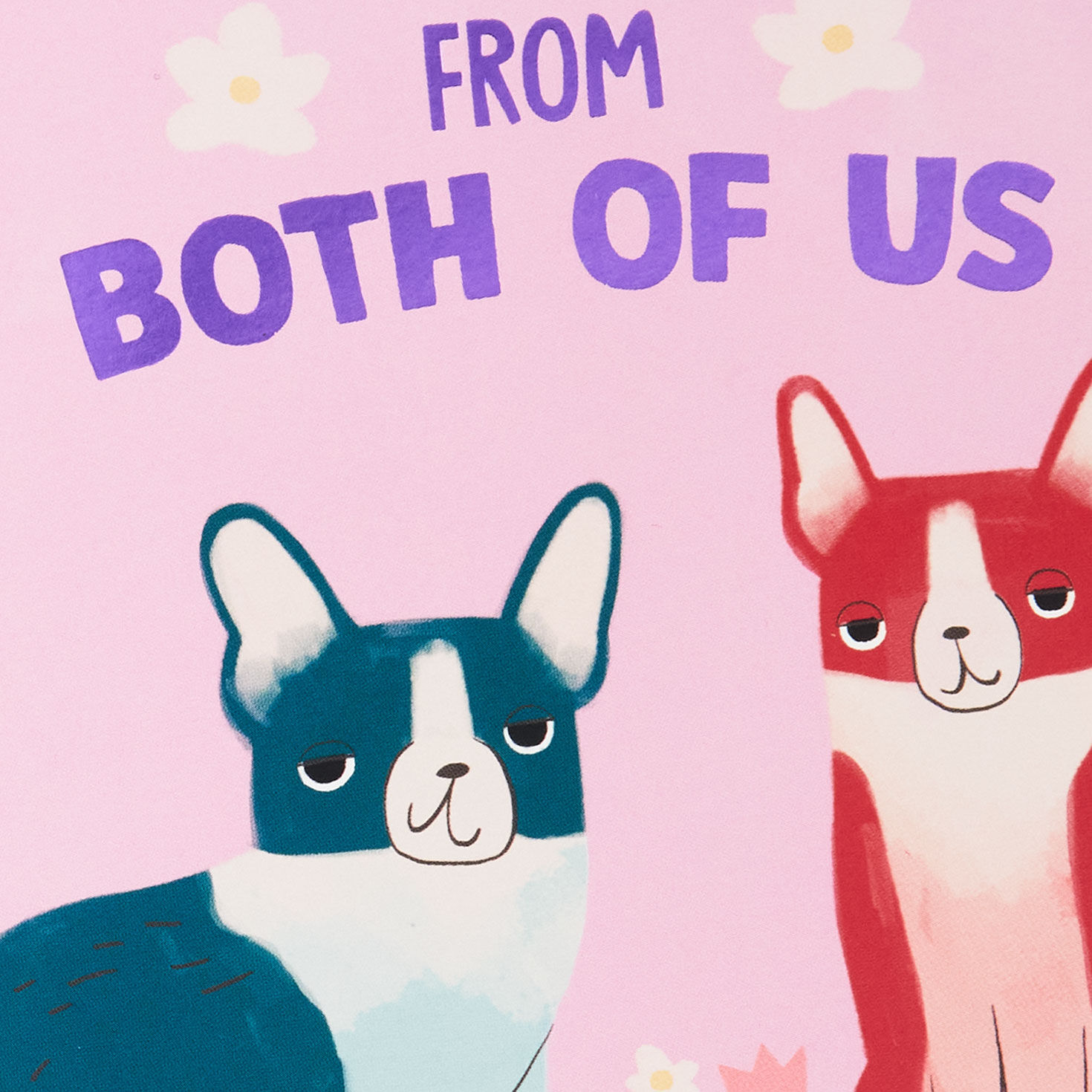 Dogs Pop-Up Hugs Funny Mother's Day Card From Both Card Front Detail image number 4