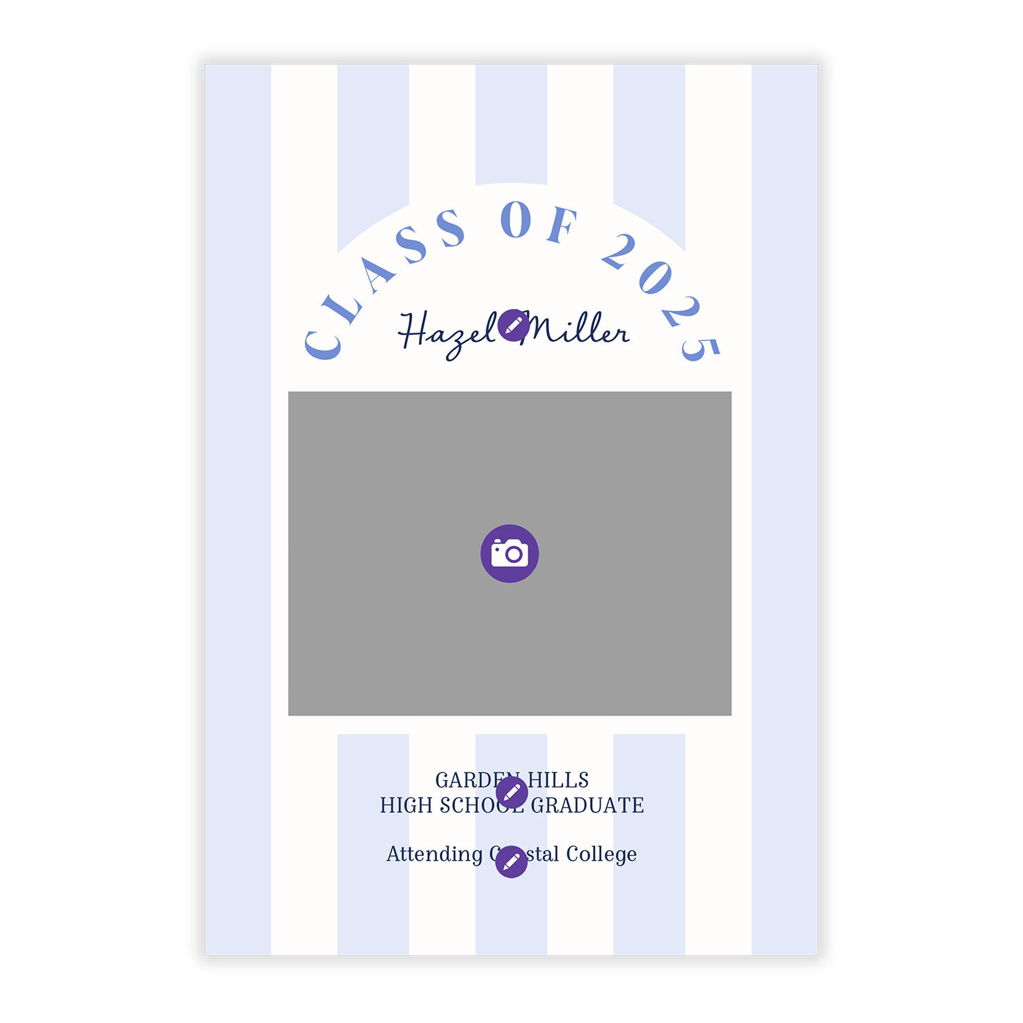 Bold Stripes Class of 2025 Graduation Announcement, , large image number 5