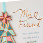 Geometric Green and Red Tree Friend Christmas Card Card Front Detail image number 5