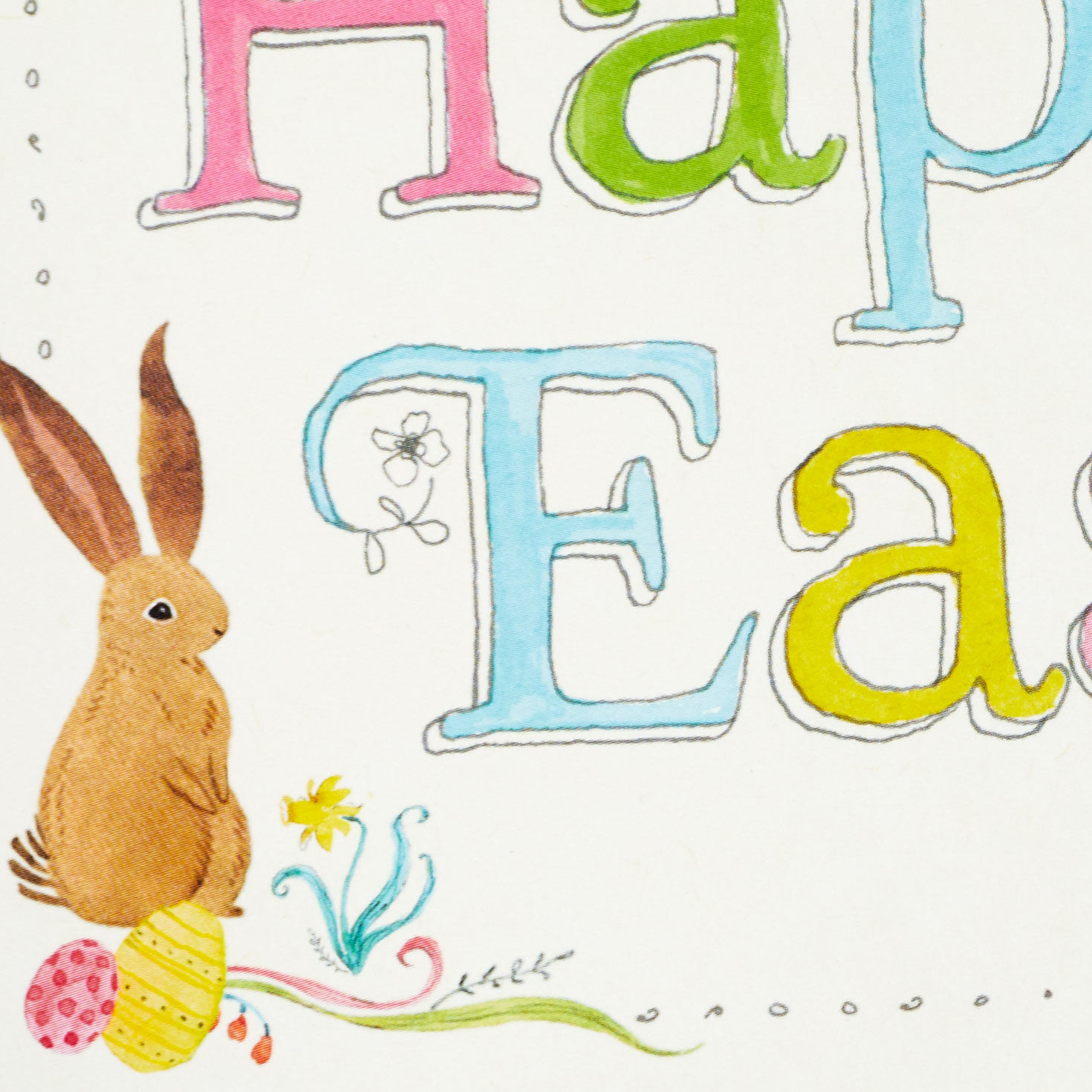 Bunny Floral Frame Easter Cards Pack card front detail image number 4