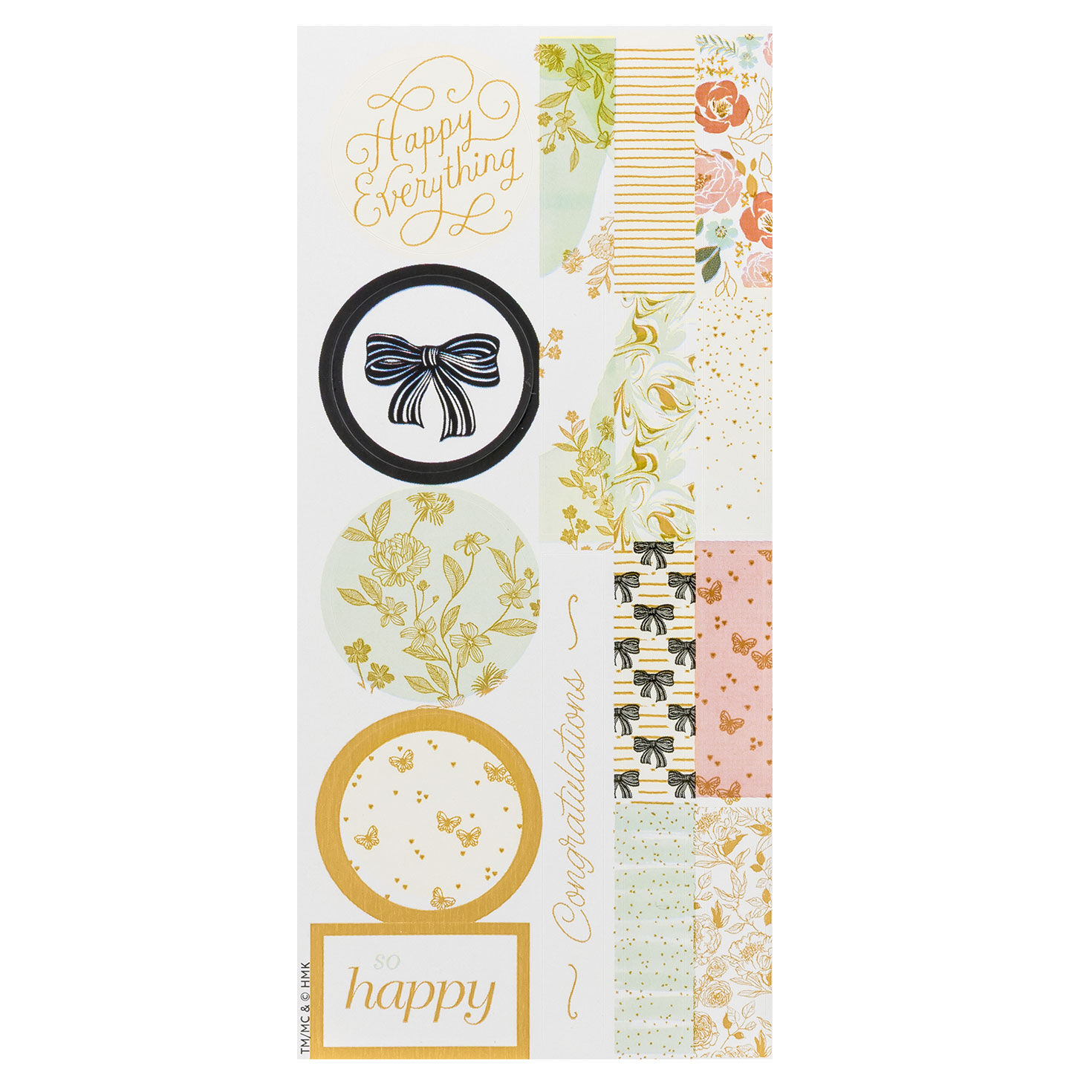 Gold Diamonds Tissue Paper With Stickers Pack sticker front image number 5