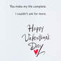 You Make My Life Complete Romantic Valentine's Day Card, , large image number 3