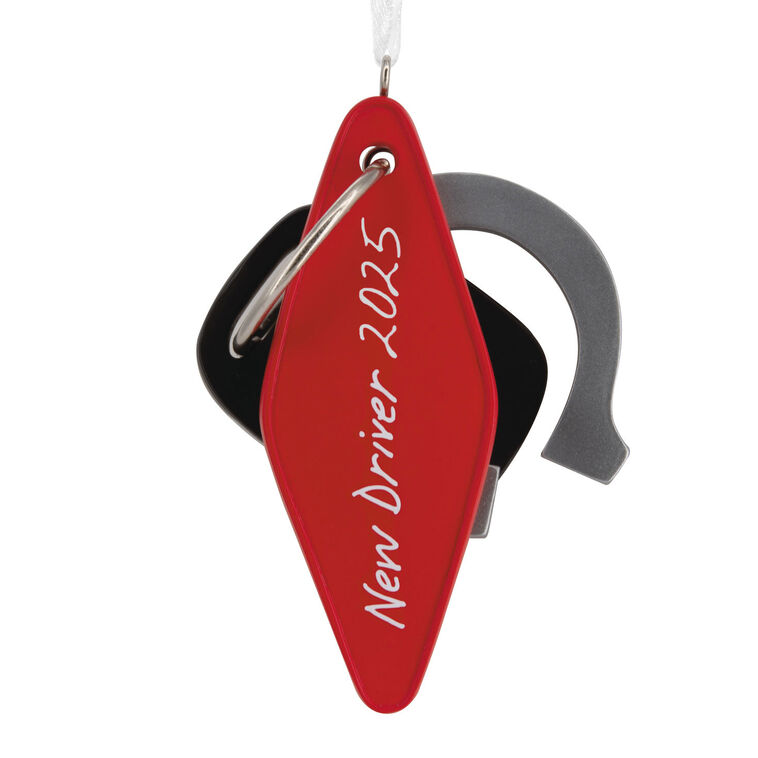New Driver Key Fob 2025 Christmas Ornament Back image number 6