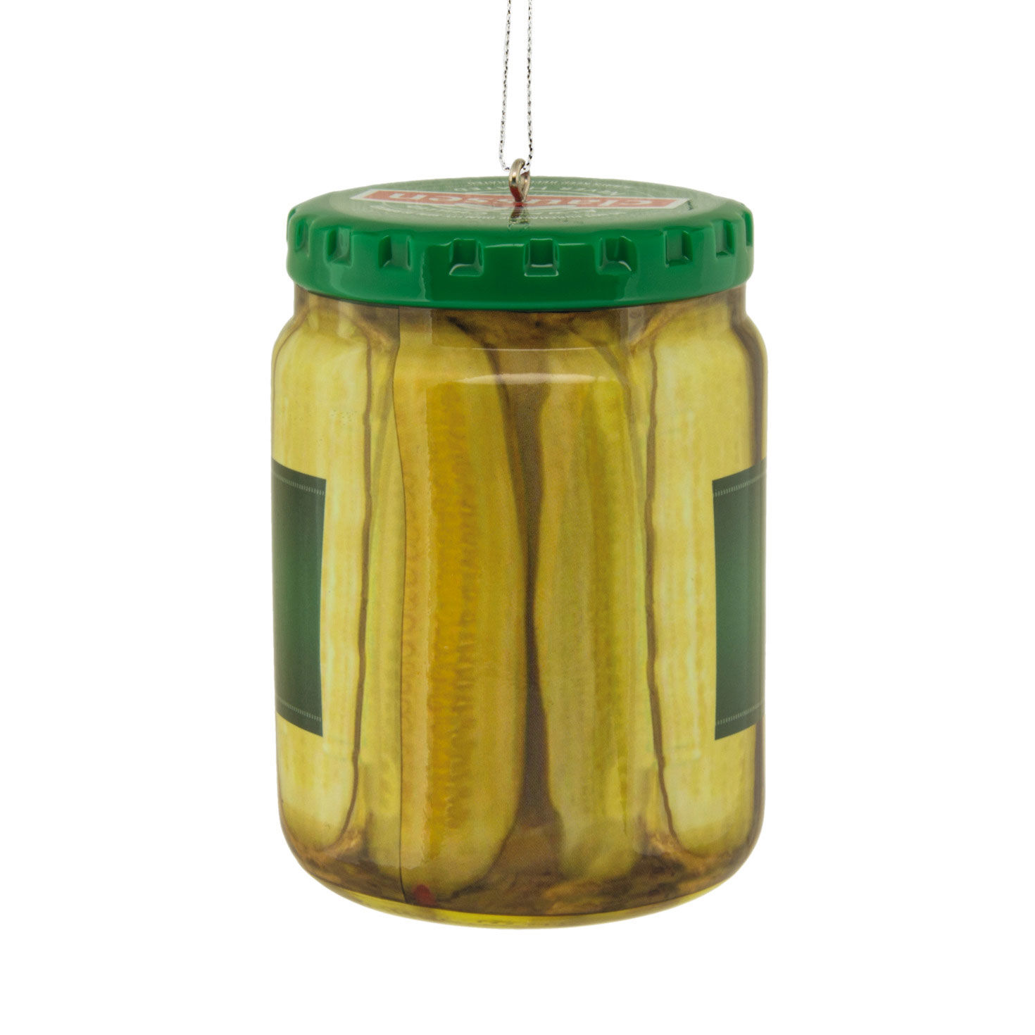 Claussen Pickle Jar Christmas Ornament back image number 6