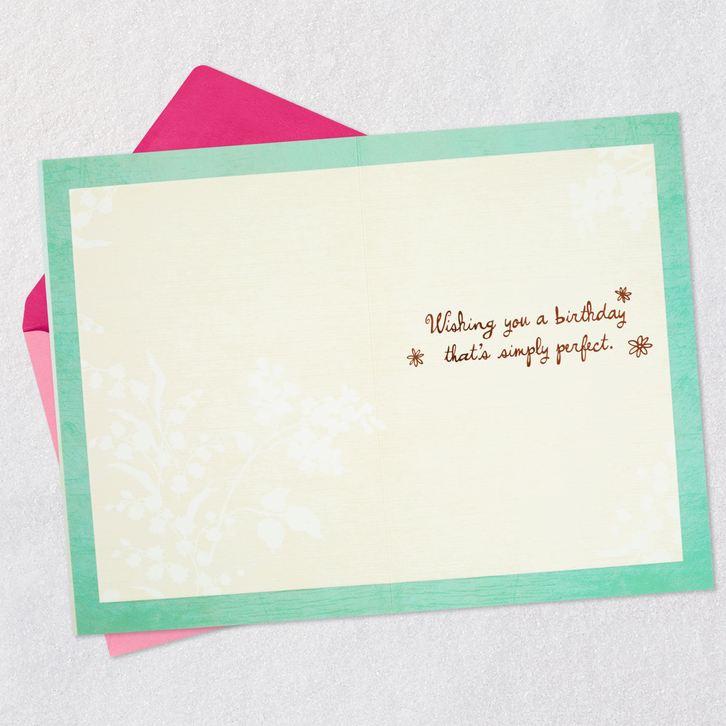 Succulents in Vase Birthday Card Open card with envelope image number 3
