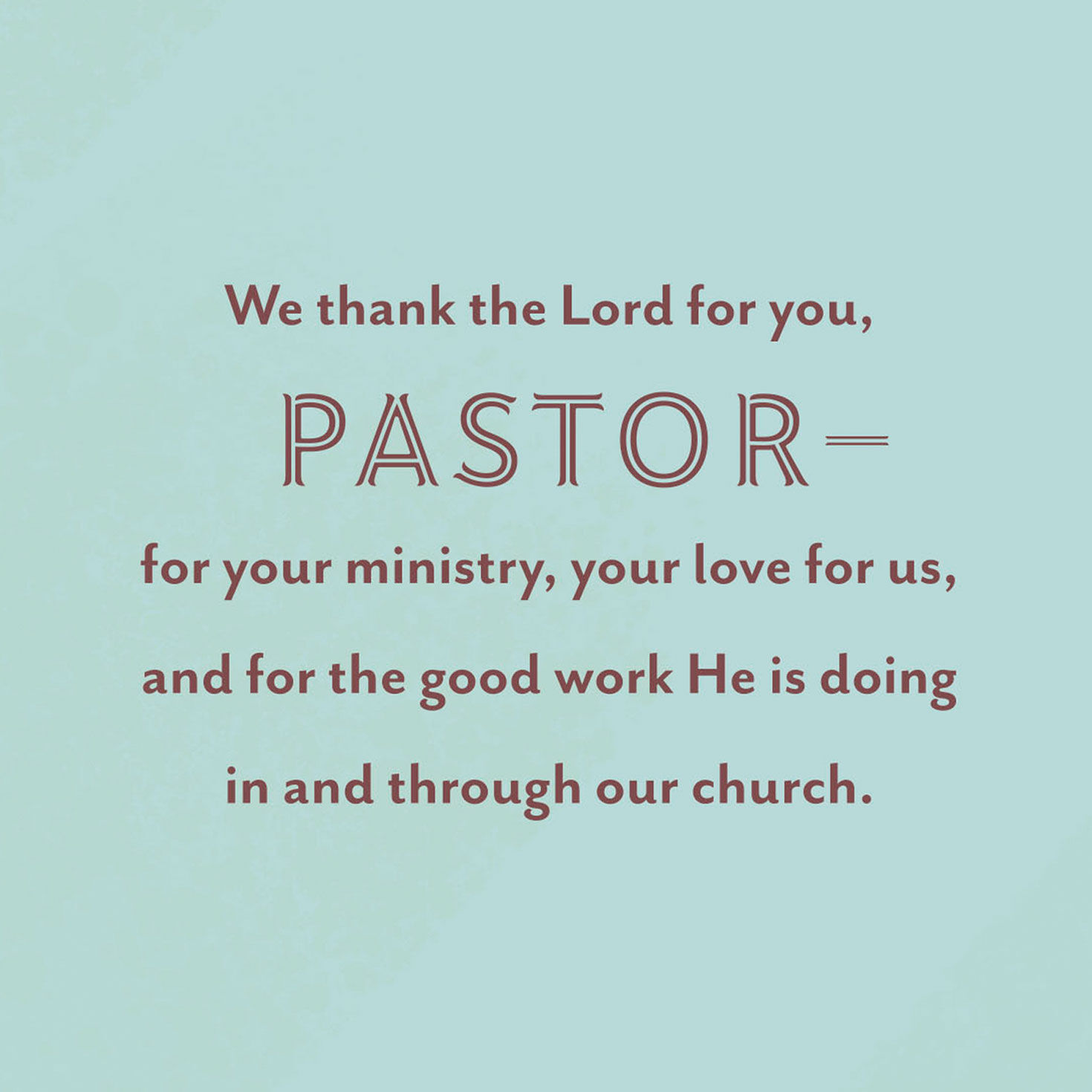 Blessed Is the Church Pastor Appreciation Card Sentiment image number 2