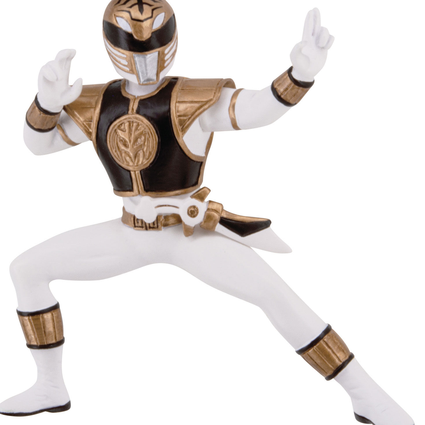 White Power Ranger Christmas Ornament closeup view image number 5