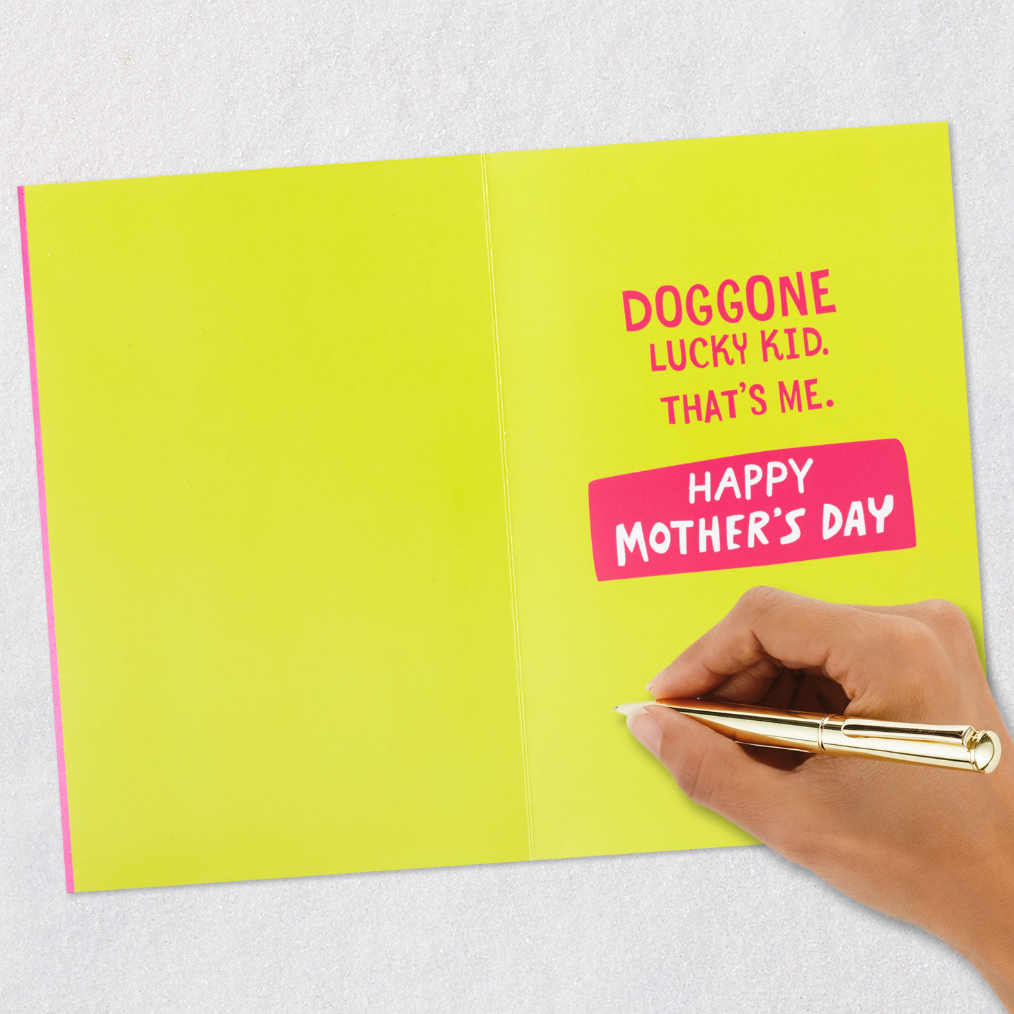 Golden Retriever Puppy on Pink Mother's Day Card  image number 6