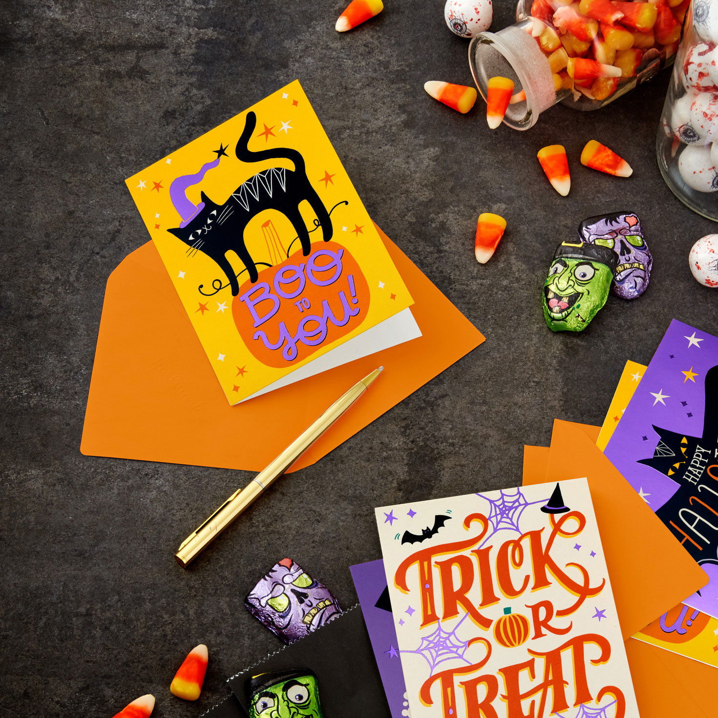 Frightful Fun Blank Halloween Card Assortment in use image number 4