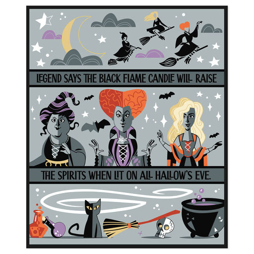Disney Hocus Pocus Black Flame Candle Blanket, 50x60, 