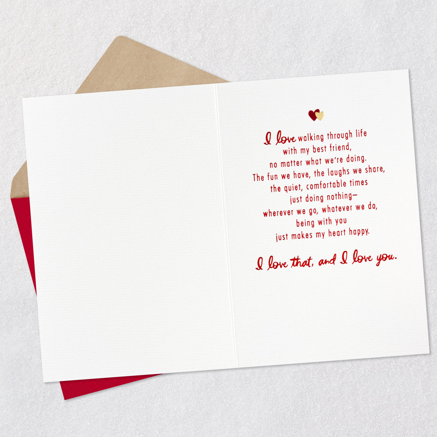 Couple Walking Dogs Valentines Day Card for Husband Open card with envelope image number 3