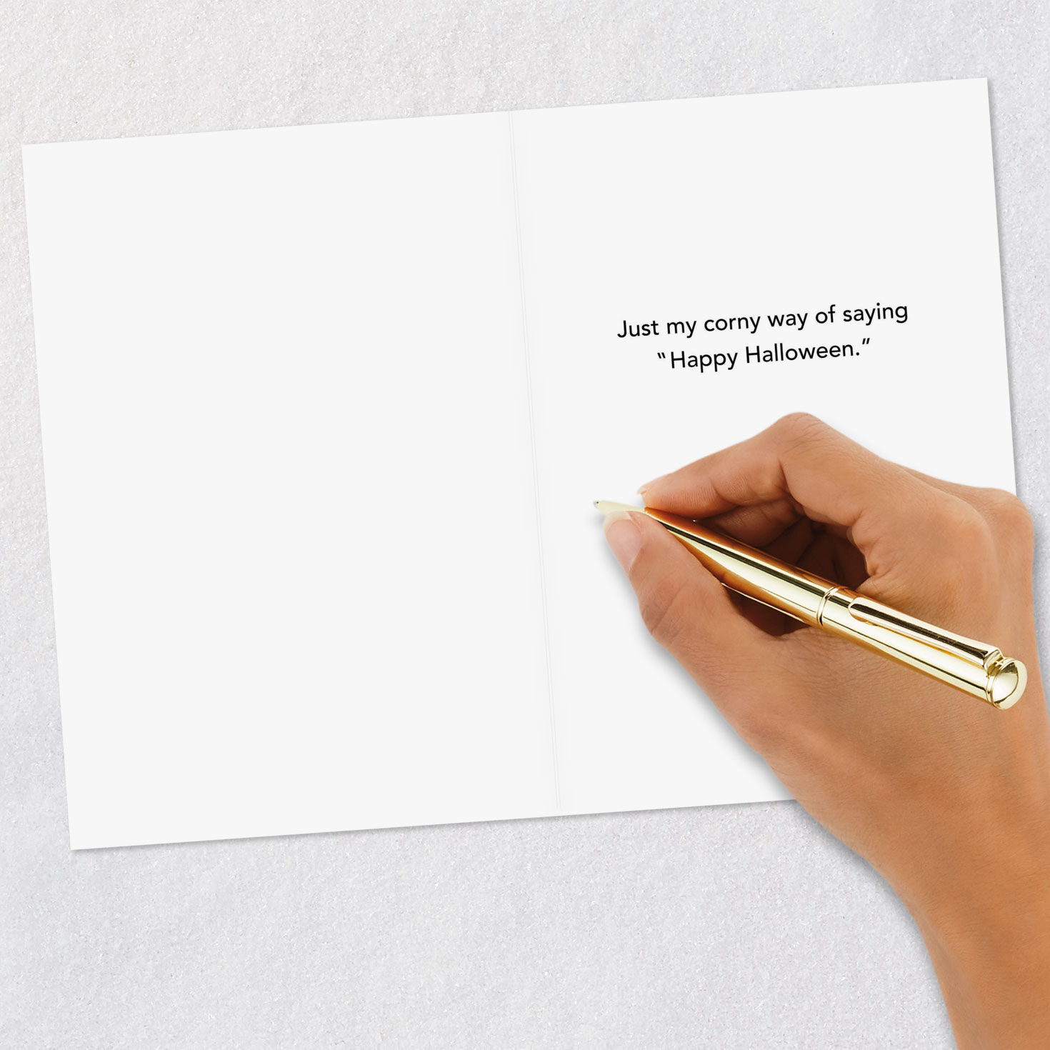 Corny Hi Funny Halloween Card Signing card image number 6