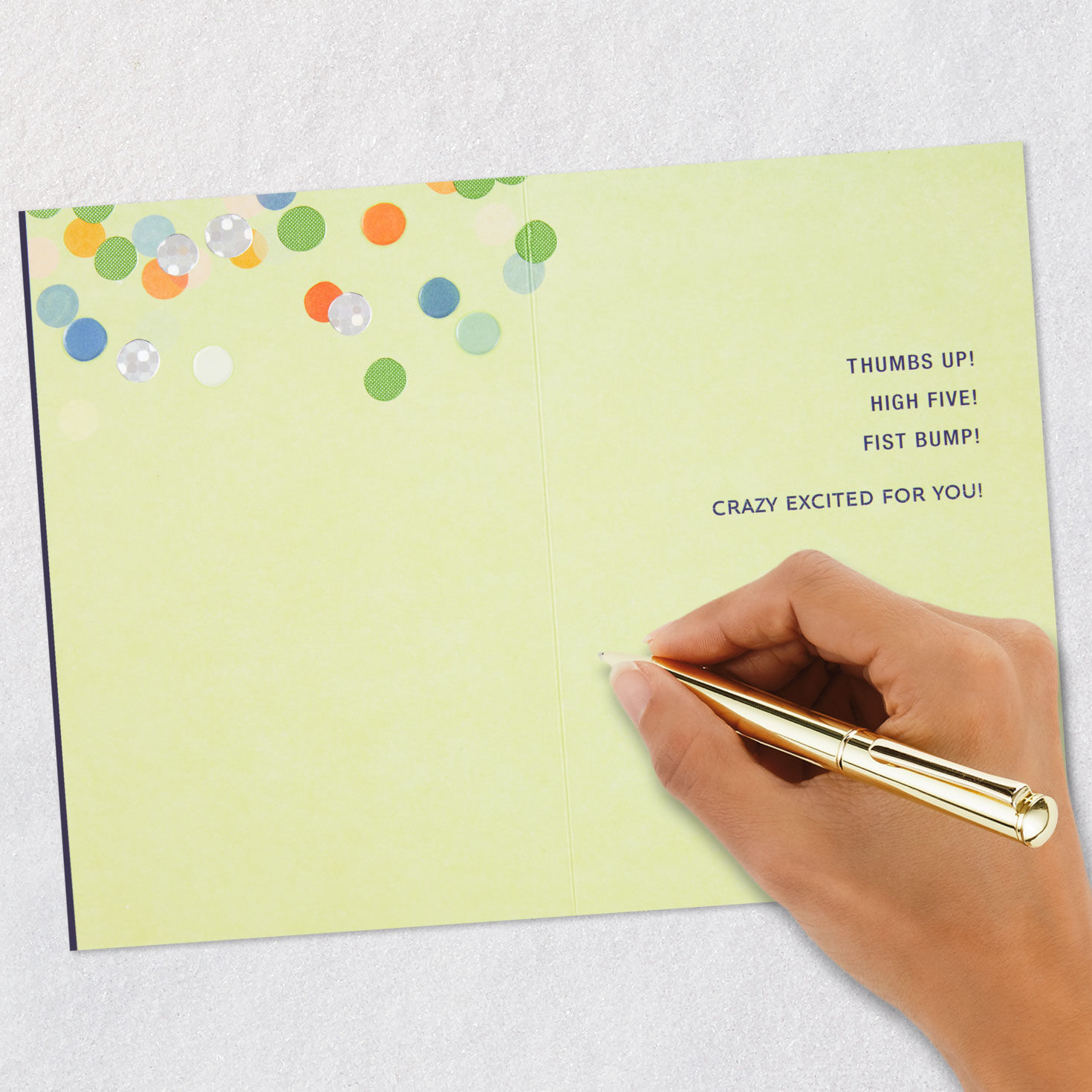 Woo Hoo Exclamation Points and Confetti Congratulations Card, , large image number 6