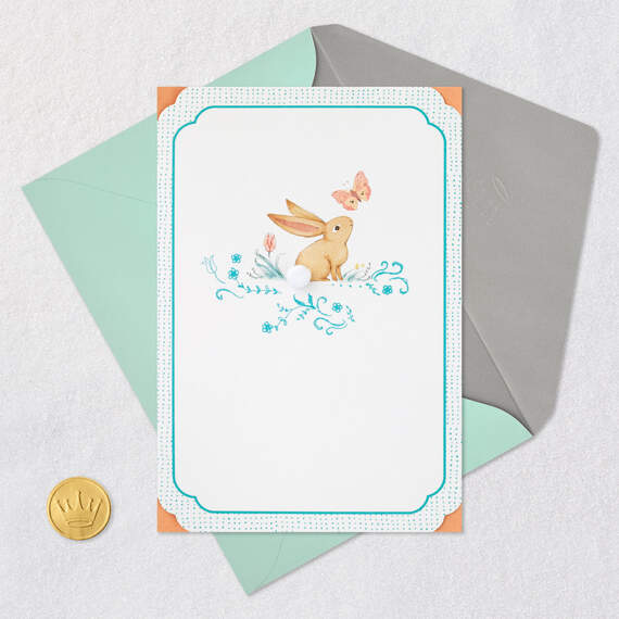 Bunny and Butterfly Easter Card, , large image number 5