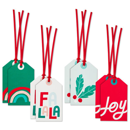 Casual Holiday Christmas Gift Tags, Pack of 8, 
