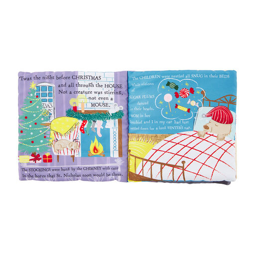 Mud Pie Night Before Christmas Cloth Book With Santa Puppet, 