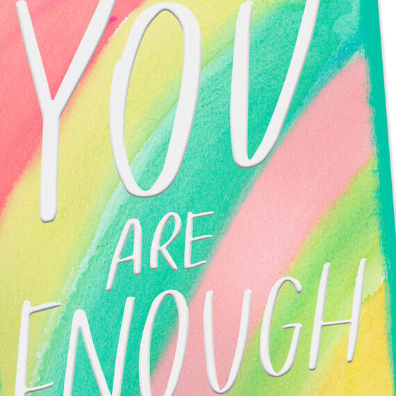 You Are Enough Rainbow Brushstrokes Blank Card, , large image number 3