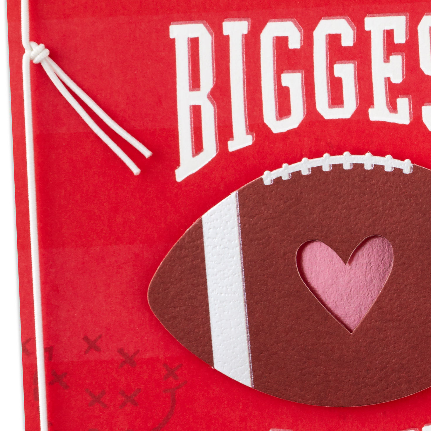 Heart Football Husband Valentine's Day Card card front detail image number 5