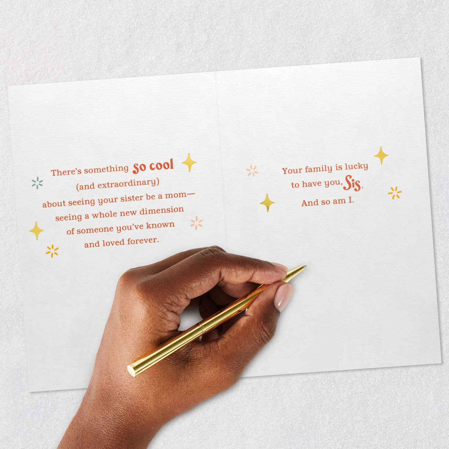 Retro Lettering Mother's Day Card for Sister signing card image number 7