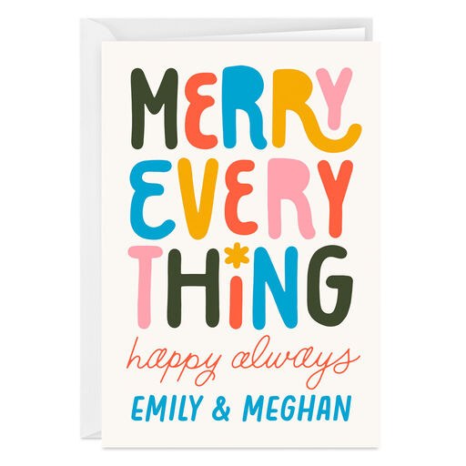 Personalized Merry Everything Holiday Card, 
