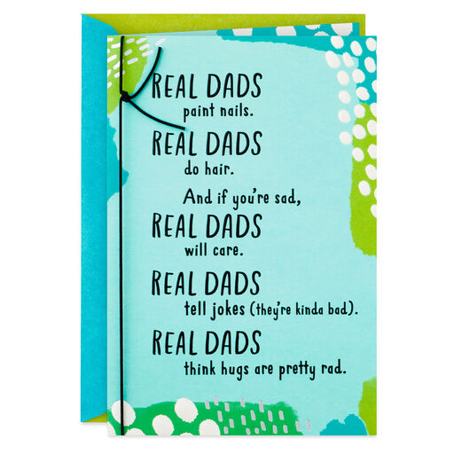 Real Dads Father's Day Card for Dad, 