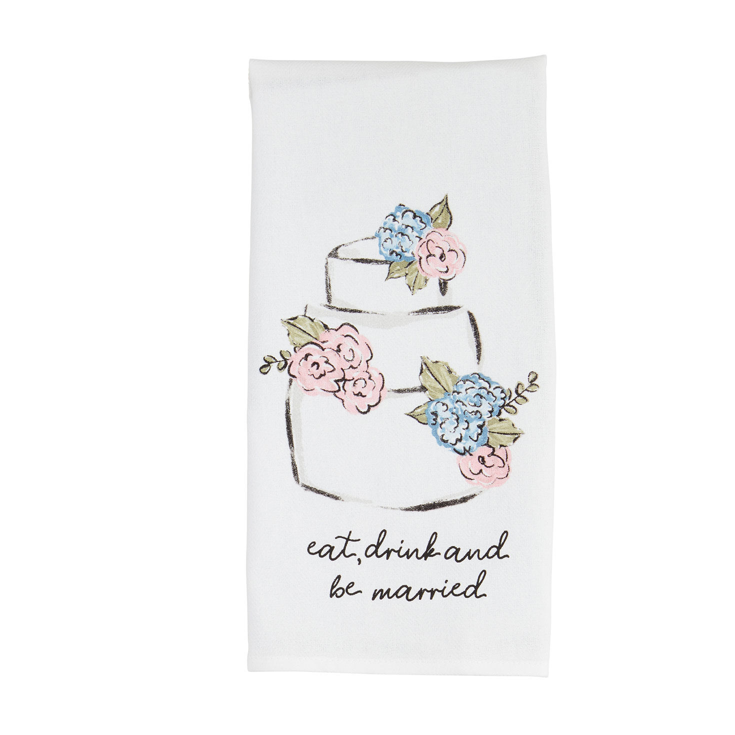 Eat, Drink and Be Married Illustrated Tea Towel  image number 1