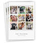 Lines on White Top Nine Flat Holiday Photo Card, , large image number 1