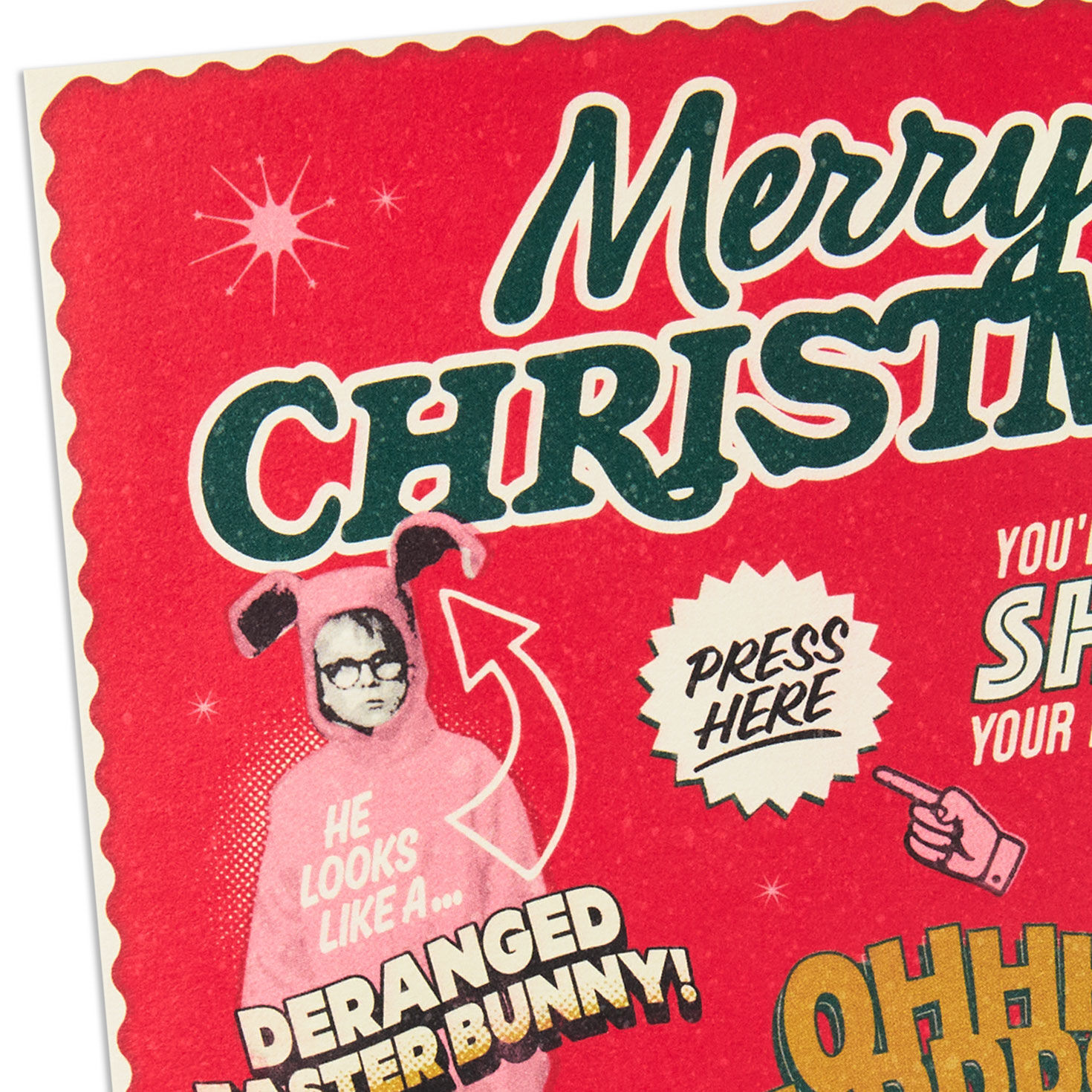 "A Christmas Story" Movie Quotes Funny Christmas Card Card Front Detail image number 5