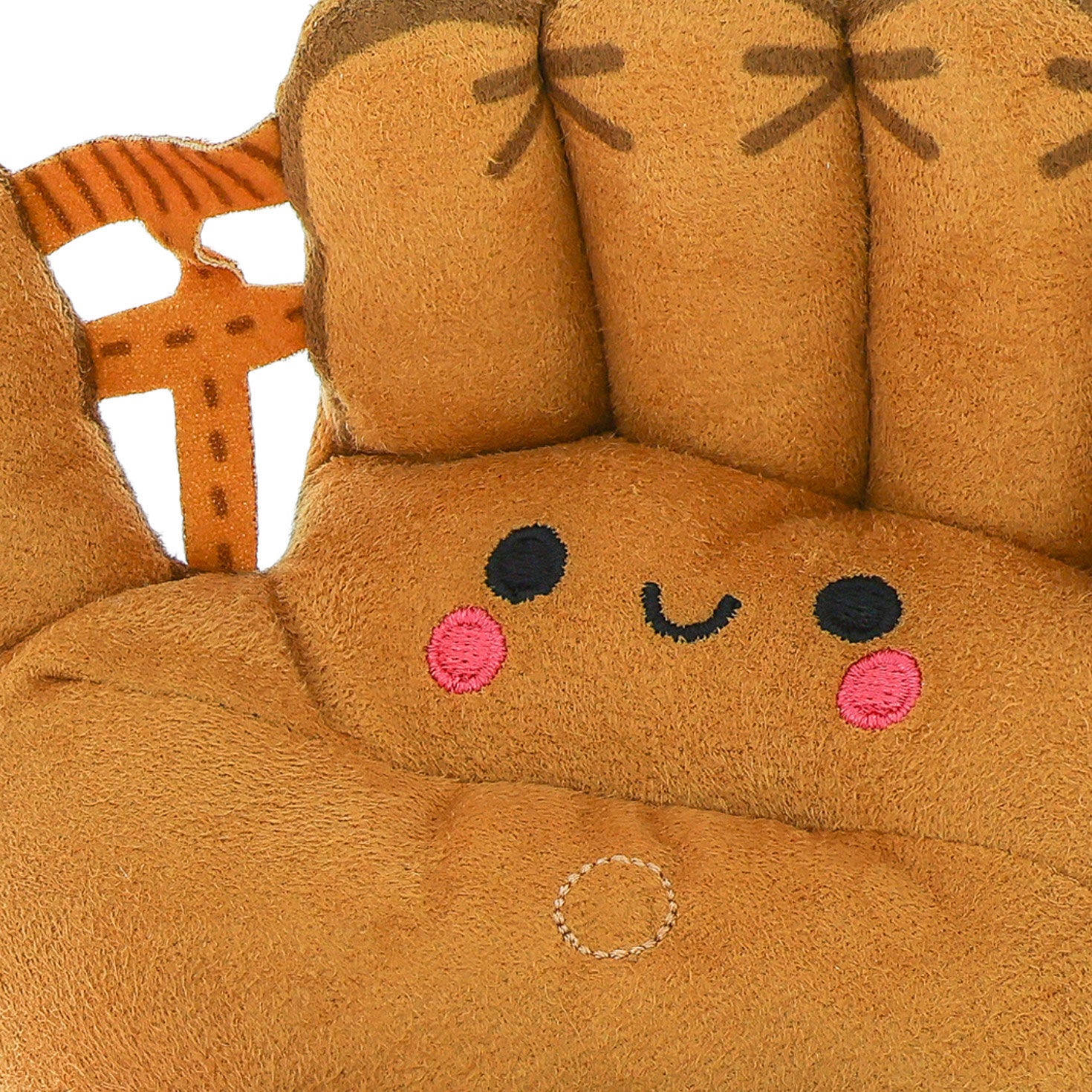 Baseball and Baseball Glove Magnetic Plush Toys closeup detail image number 6