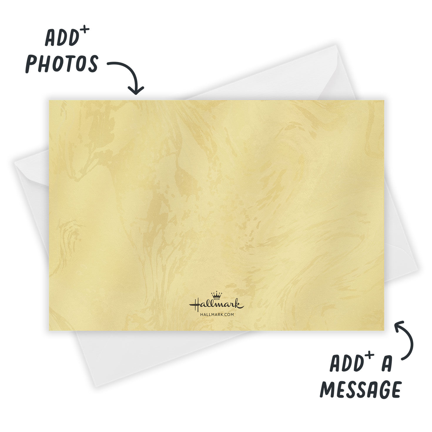 Marbled Flat Christmas and New Year Photo Card, , large image number 3