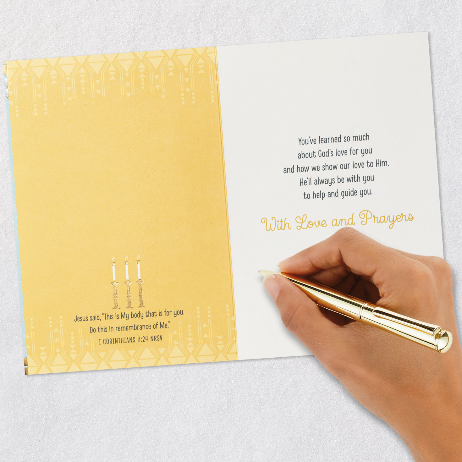 Son, God Will Always Be With You Religious First Communion Card, , large image number 7