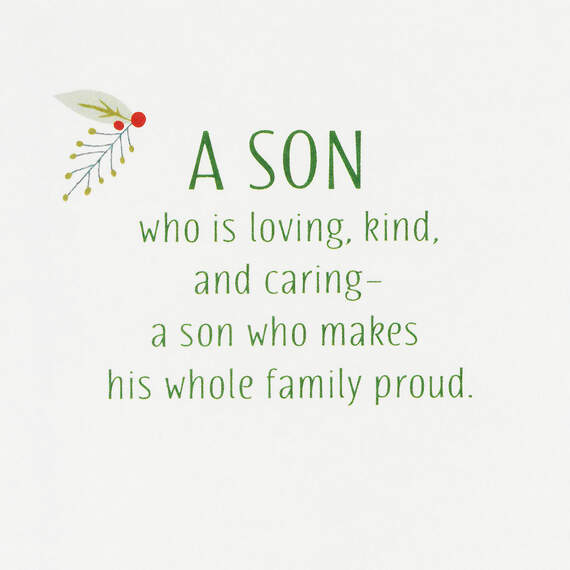 You Make Our Family Proud Christmas Card for Son, , large image number 2