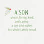 You Make Our Family Proud Christmas Card for Son, , large image number 2