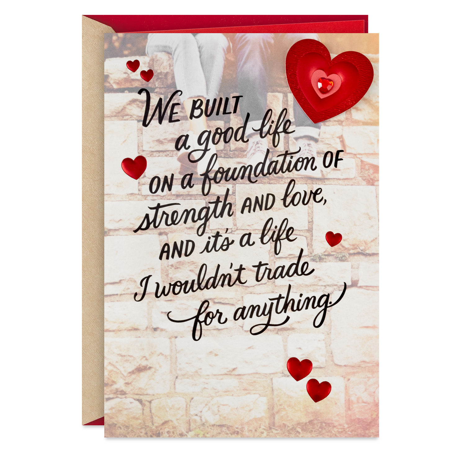 A Good Life Built on a Strong Foundation Valentine's Day Card for Husband