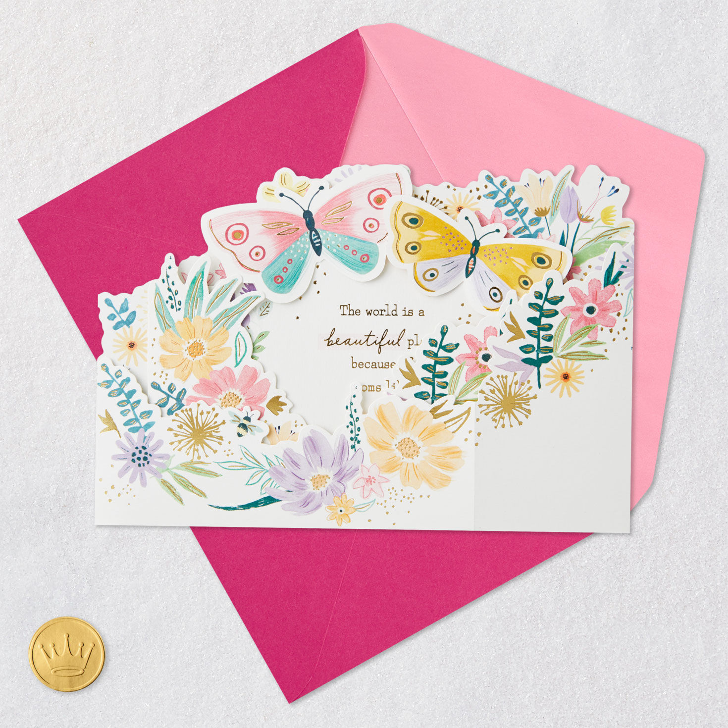 Moms Make the World Beautiful 3D Pop-Up Card for only USD 7.99 | Hallmark