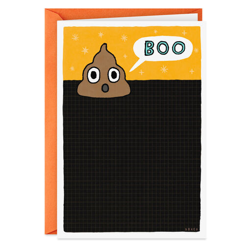 Poop Emoji Spooky Crap Funny Halloween Card, 