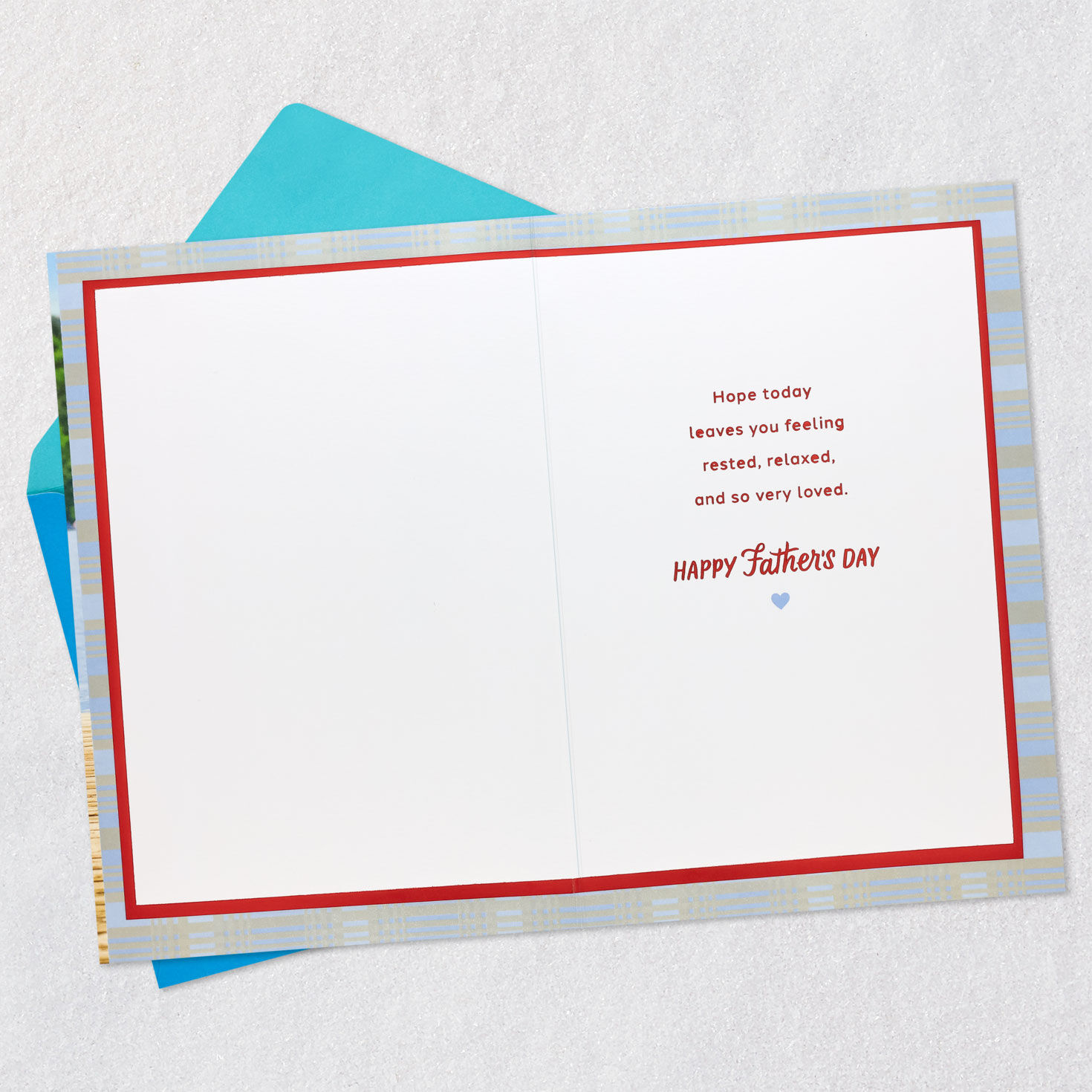 Red Adirondack Chair Father's Day Card Open card with envelope image number 3