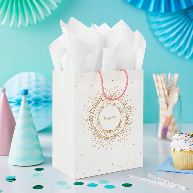 Sparkling Concentric Circles Medium Gift Bag in use image number 2